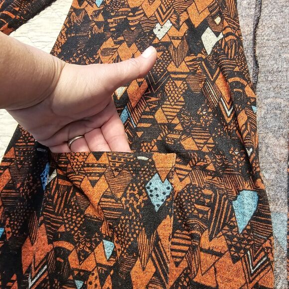 Boho Chic Long Cardigan Womens Sz XS Sweater Pockets Stretch Aztec LuLaRoe - Picture 7 of 10